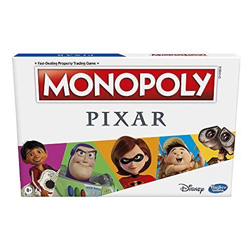 모노폴리 MONOPOLY: Pixar Edition Board Game for Kids 8 and Up, Buy Locations from Disney and Pixars Toy Story, The Incredibles, Up, Coco, and More (Amazon Exclusive)