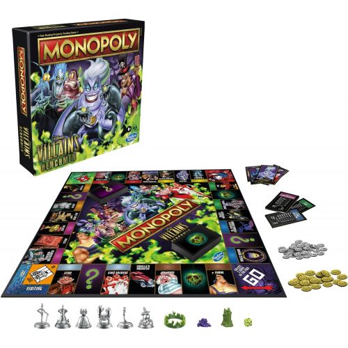 모노폴리 Monopoly: Disney Villains Henchmen Edition Board Game for Kids Ages 8 and Up, Play as a Classic Disney Villains Henchman (Amazon Exclusive)