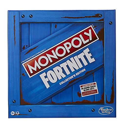모노폴리 MONOPOLY: Fortnite Collectors Edition Board Game Inspired by Fortnite Video Game, Board Game for Teens and Adults, Ages 13 and Up