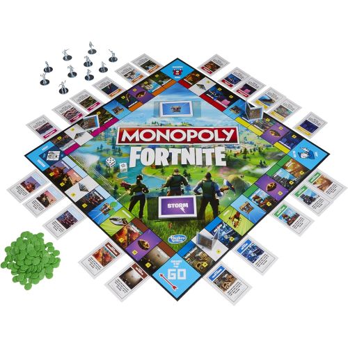 모노폴리 MONOPOLY: Fortnite Collectors Edition Board Game Inspired by Fortnite Video Game, Board Game for Teens and Adults, Ages 13 and Up