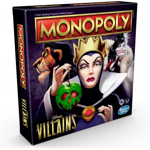 모노폴리 Monopoly: Disney Villains Edition Board Game for Kids Ages 8 and Up, Play as a Classic Disney Villain