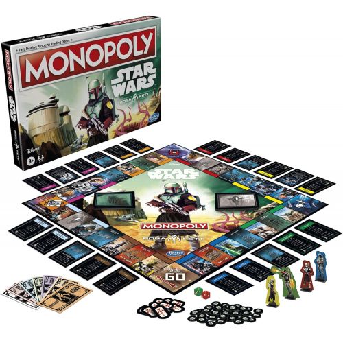 모노폴리 MONOPOLY: Star Wars Boba Fett Edition Board Game for Kids Ages 8+, Inspired by The Star Wars Movies and The Mandalorian TV Series