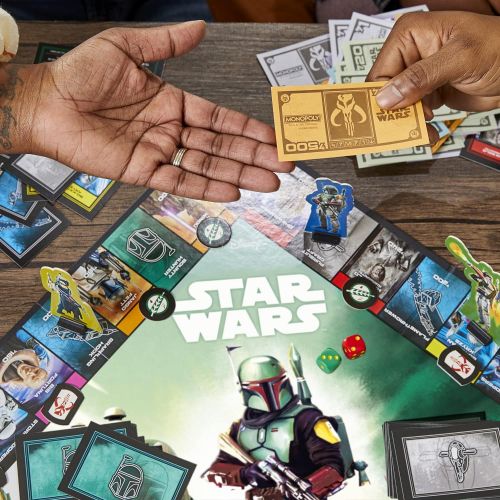 모노폴리 MONOPOLY: Star Wars Boba Fett Edition Board Game for Kids Ages 8+, Inspired by The Star Wars Movies and The Mandalorian TV Series