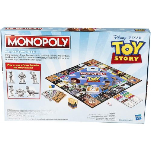 모노폴리 MONOPOLY Toy Story Board Game Family and Kids Ages 8+, Brown/A