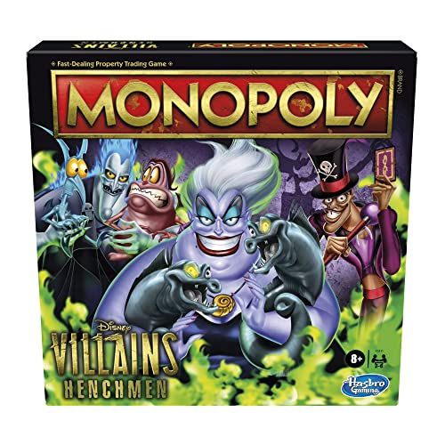 모노폴리 MONOPOLY: Disney Villains Henchmen Edition Board Game for Kids Ages 8 and Up, Play as a Classic Disney Villains Henchman