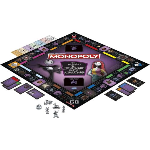 모노폴리 Monopoly: Disney Tim Burtons The Nightmare Before Christmas Edition Board Game, Fun Family Game, Board Game for Kids Ages 8 and Up (Amazon Exclusive)