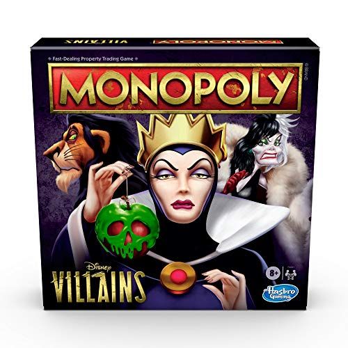 모노폴리 Monopoly: Disney Villains Edition Board Game for Kids Ages 8 and Up, Play as a Classic Disney Villain