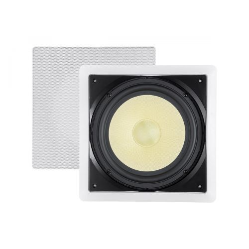  Monoprice Caliber In-Wall Speaker 10 inch Fiber 300W Subwoofer -(EACH) Easy Installation & Paintable Grill