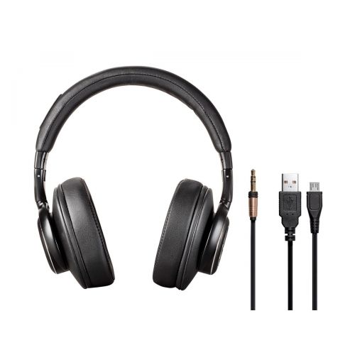  Monoprice SonicSolace Active Noise Cancelling Bluetooth Wireless Headphones, Black Over Ear Headphones