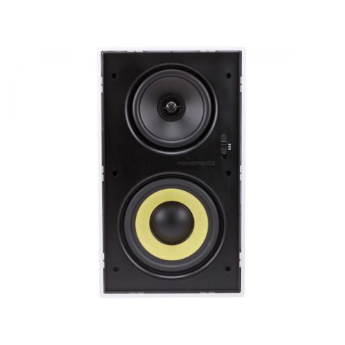  Monoprice 6.5-inch Dual Woofer Micro Flange In-Wall Speakers Pair - 80W Nominal, 160W Max