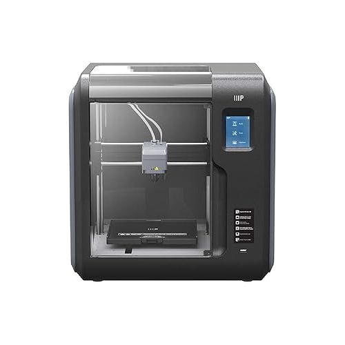 Monoprice Voxel 3D Printer - Fully Enclosed with Removable Heated Build Plate (150 x 150 x 150 mm) Touch Screen, 8GB And Wi-Fi, Black/Gray, Large