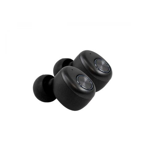  Monoprice MP True Wireless Earphones - Black with Charging Case, Stereo Sound, 4.5 Hours Battery Life, and 30 Feet Wireless Range