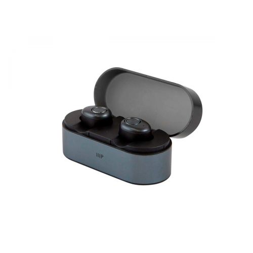  Monoprice MP True Wireless Earphones - Black with Charging Case, Stereo Sound, 4.5 Hours Battery Life, and 30 Feet Wireless Range