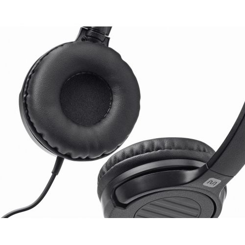  Monoprice 113191 Hi-Fi Lightweight On-Ear Headphones with in-Line Play/Pause Controls and Built-in Microphone, Clear