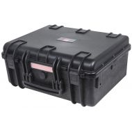 Monoprice Weatherproof/Shockproof Hard Case - Black IP67 Level dust and Water Protection up to 1 Meter Depth with Customizable Foam, 19 x 16 x 8