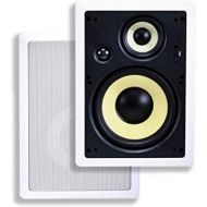 [아마존베스트]Monoprice 3-Way Fiber In-Wall Speakers - 8 Inch (Pair) With Removable And Paintable Grille - Caliber Series