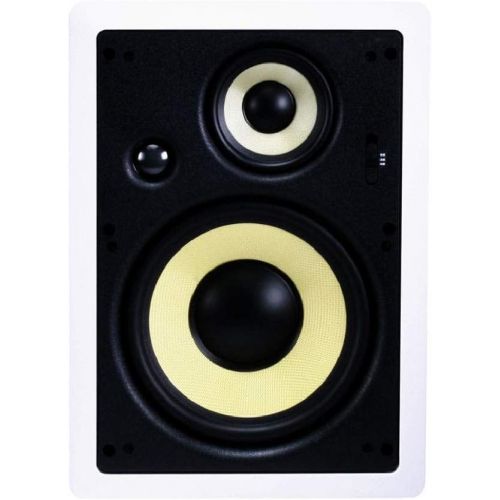  [아마존베스트]Monoprice 3-Way Fiber In-Wall Speakers - 8 Inch (Pair) With Removable And Paintable Grille - Caliber Series