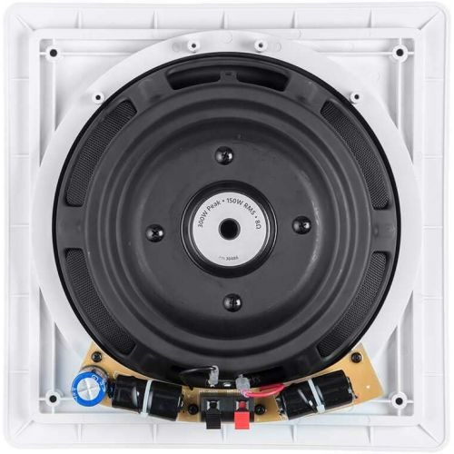  Monoprice Fiber in-Wall Speaker - 10 Inch (Each) 300W Subwoofer, Easy Installation and Paintable Grill - Caliber Series