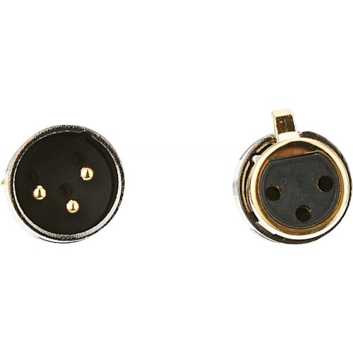  Moonrise Monoprice Premier Series XLR Male to XLR Female - 25ft - Black - Gold Plated | 16AWG Copper Wire Conductors [Microphone & Interconnect]