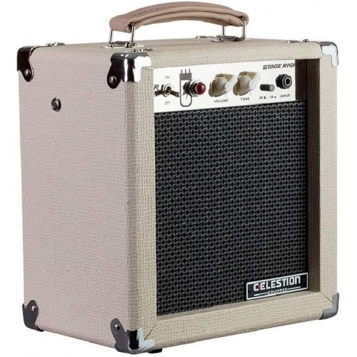  Monoprice 611705 5-Watt 1x8 Guitar Combo Tube Amplifier - Tan/Beige with Celestion Super 8 Inch Speaker, 12AX7 Preamp, Versatile and Durable For All Electric Guitars