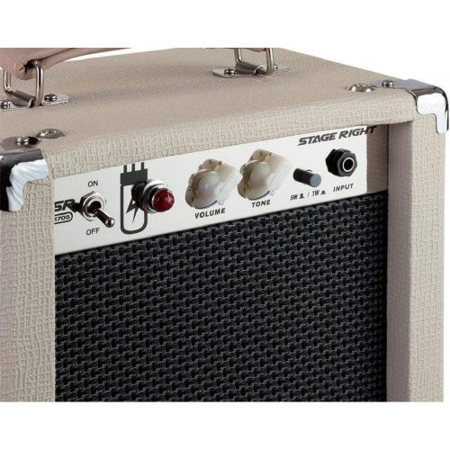  Monoprice 611705 5-Watt 1x8 Guitar Combo Tube Amplifier - Tan/Beige with Celestion Super 8 Inch Speaker, 12AX7 Preamp, Versatile and Durable For All Electric Guitars