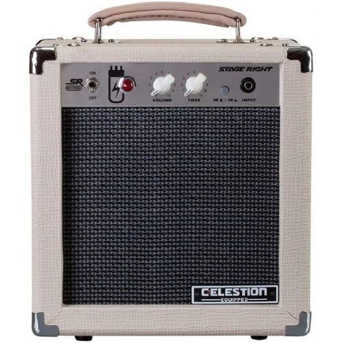  Monoprice 611705 5-Watt 1x8 Guitar Combo Tube Amplifier - Tan/Beige with Celestion Super 8 Inch Speaker, 12AX7 Preamp, Versatile and Durable For All Electric Guitars