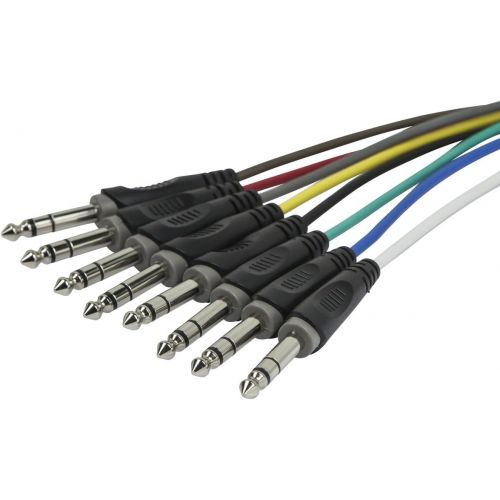 Monoprice 8-Channel 1/4 Inch TRS Male to 1/4 Inch TRS Male Snake 26AWG Cable C/D - 6 Meter (20 Feet) with 8 Balanced Mono/Unbalanced Stereo Lines