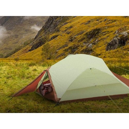  Monoprice Backpacking Tent - 20D Ripstop Nylon/1500mm PU Rainfly, 30D Ripstop Nylon/3000mm PU Footprint