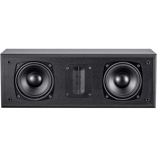  [아마존베스트]Monoprice Mp-C65Rt Center Channel Speaker - Black with Dual 4.5 Woofers, Ribbon Tweeter, Compact Design (135125)