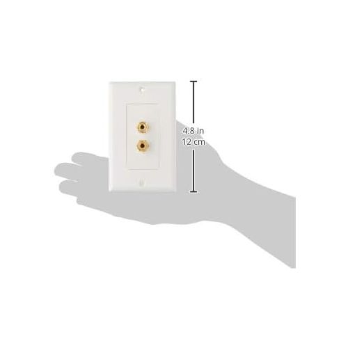  B001TKE25E? Monoprice 103324 Banana Binding Post Two-Piece inset Wall Plate for 1 Speaker