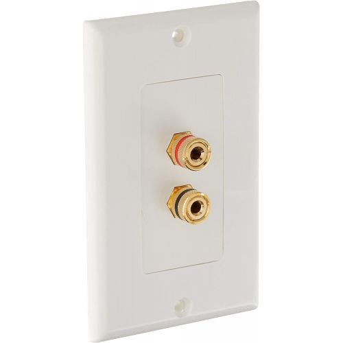  B001TKE25E? Monoprice 103324 Banana Binding Post Two-Piece inset Wall Plate for 1 Speaker