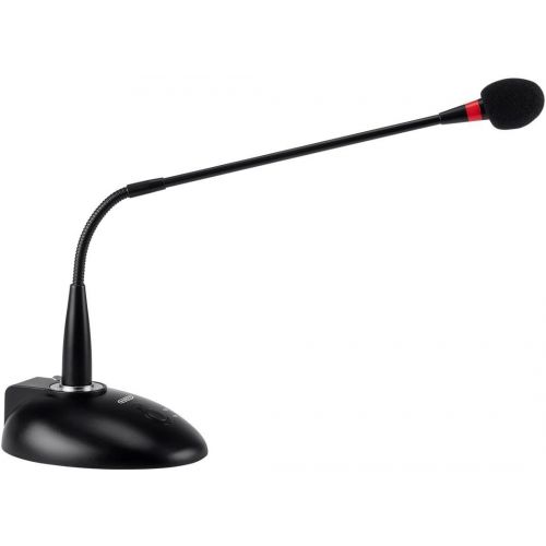  Monoprice 114891 Commercial Audio Desktop Paging Microphone with On/Off Button (No Logo)