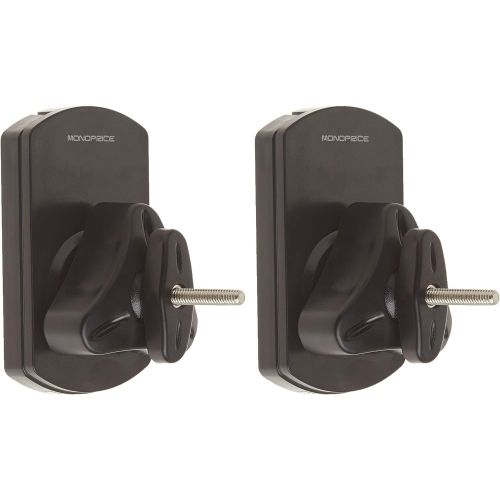  Monoprice Low Profile 22 lb. Capacity Speaker Wall Mount Brackets (Pair) Black