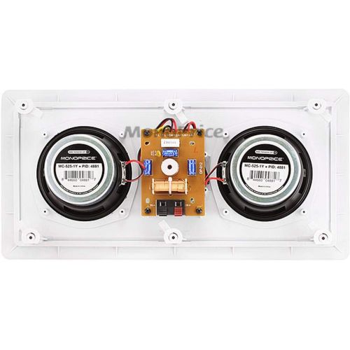  Monoprice Aramid Fiber In-Wall Center Channel Speaker - Dual 5.25 Inch (Single) With Titanium Tweeters - Caliber Series