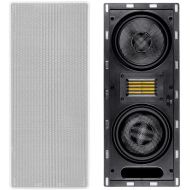 Monoprice 3-Way Carbon Fiber In-Wall Column Speaker - 6.5 Inch (Each) With Ribbon Tweeter - Amber Series, White (115700)