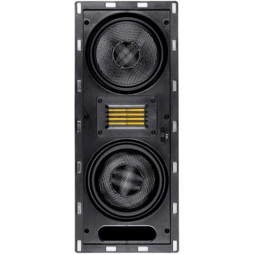  Monoprice 3-Way Carbon Fiber In-Wall Column Speaker - 6.5 Inch (Each) With Ribbon Tweeter - Amber Series, White (115700)