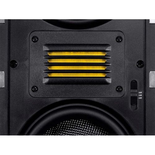  Monoprice 3-Way Carbon Fiber In-Wall Column Speaker - 6.5 Inch (Each) With Ribbon Tweeter - Amber Series, White (115700)