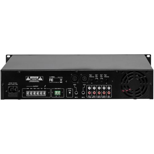  [아마존베스트]Monoprice Commercial Audio 60W 5ch 100/70V Mixer Amp with Microphone Priority (NO Logo)