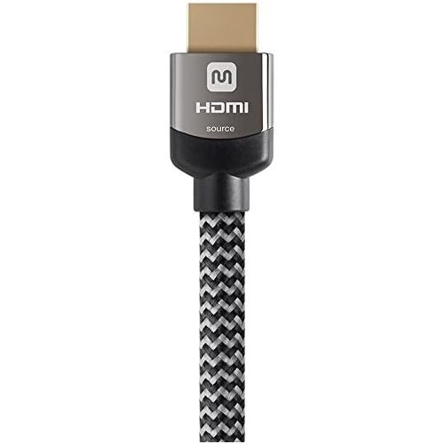  Monoprice Luxe Series Active High Speed HDMI Cable, 4K @ 60Hz, 18Gbps, 24AWG, YUV 4:2:0, CL3, 50ft, Gray