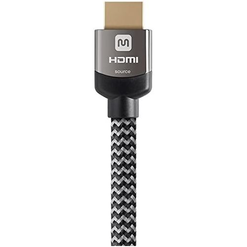  Monoprice Luxe Series Active High Speed HDMI Cable, 4K @ 60Hz, 18Gbps, 28AWG, YUV 4:2:0, CL3, 30ft, Gray