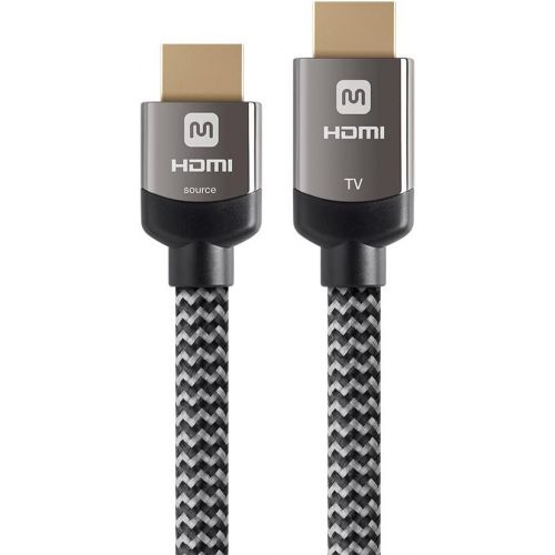  Monoprice Luxe Series Active High Speed HDMI Cable, 4K @ 60Hz, 18Gbps, 28AWG, YUV 4:2:0, CL3, 30ft, Gray