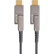 Monoprice SlimRun AV HDR High Speed HDMI Cable with Detachable Connectors - Black - 30 Feet | 4K @ 60Hz, HDR, 18Gbps, Fiber Optic, AOC, YUV 4:4:4, CMP Plenum