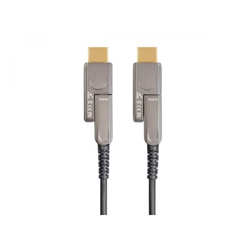  Monoprice SlimRun AV HDR High Speed HDMI Cable with Detachable Connectors - Black - 30 Feet | 4K @ 60Hz, HDR, 18Gbps, Fiber Optic, AOC, YUV 4:4:4, CMP Plenum