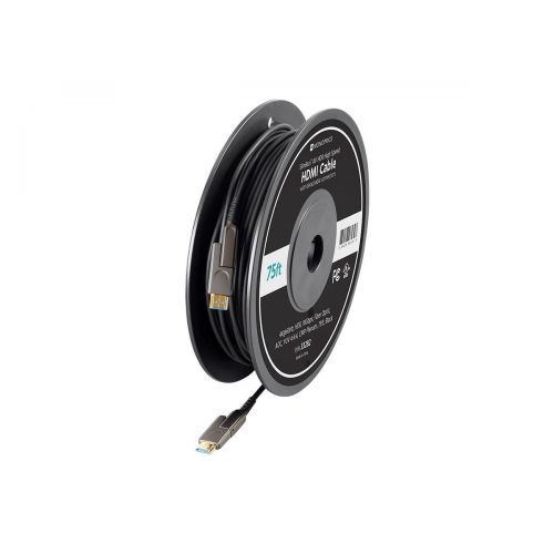  Monoprice SlimRun AV HDR High Speed HDMI Cable With Detachable Connectors - Black - 75 Feet | 4K @ 60Hz, HDR, 18Gbps, Fiber Optic, AOC, YUV 4:4:4, CMP Plenum