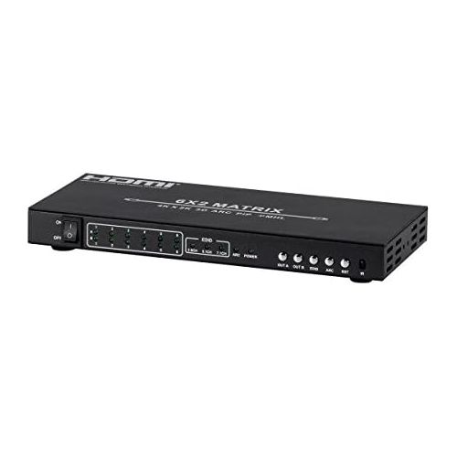  Monoprice Blackbird 4k 6x2 HDMI Matrix with Audio, HDCP 2.2