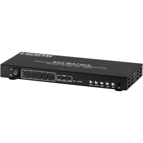  Monoprice Blackbird 4k 6x2 HDMI Matrix with Audio, HDCP 2.2