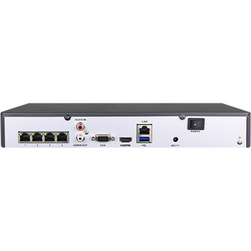  Monoprice 4CH 1080P NVR Up to 6 MP Recording HDMI and VGA Output H.265+