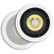 Monoprice Caliber In Ceiling Speakers 6.5 Inch Fiber 3-Way with Concentric MidHighs (pair) - 107605