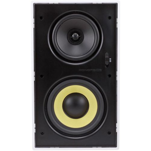  Monoprice Caliber In Wall Speakers 6.5 Inch Fiber 3-Way with Concentric MidHighs (pair) - 107604