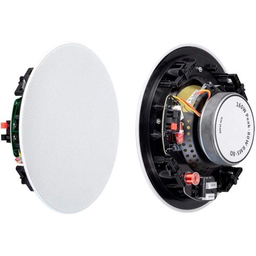  Monoprice Caliber In Ceiling Speakers 8 Inch Fiber 2-Way with 15° Angled Drivers (pair) - 104929